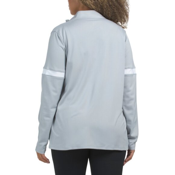 UNDER ARMOUR Mod Gray Knit Warm Up Jacket With Contrast Piping - Picture 2 of 2